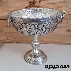 آجیل خوری مسی قلم کاری شده پایه بلند سلنا - مس حیدری