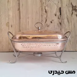 مرغ خوری مسی مستطیلی وارمر دار درب دار  - نانو - مس حیدری