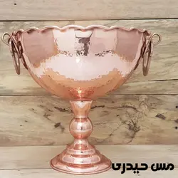 آجیل خوری مسی چکشی گوشواره دار طرح سهیل  - مس حیدری