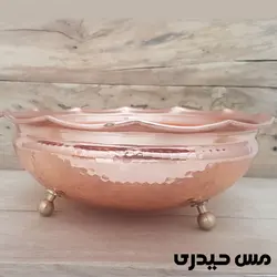 آجیل خوری مسی سه پایه طرح هنر زنجان  - مس حیدری