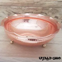 آجیل خوری مسی سه پایه طرح هنر زنجان  - مس حیدری