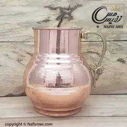 پارچ چکشی مسی دسته برنجی طرح رادین - نانو شده - مس حیدری