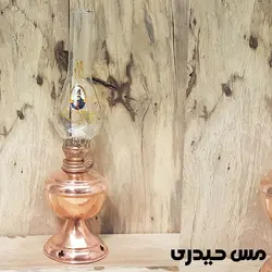 چراغ گرد سوز مسی ساده طرح قاجاری - مس حیدری