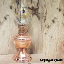 چراغ گرد سوز مسی ساده طرح قاجاری - مس حیدری