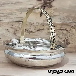 سبد شکلات خوری آبکاری کروم مسی طرح دیبا  - مس حیدری