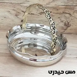 سبد شکلات خوری آبکاری کروم مسی طرح دیبا  - مس حیدری