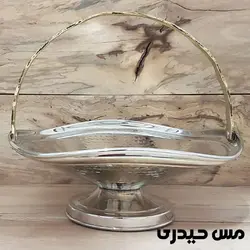 سبد میوه مسی کروم طرح سه بعدی ساخت زنجان- مس حیدری