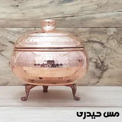 قندان مسی سه پایه طرح اطلس - نانو رنگ ثابت - مس حیدری
