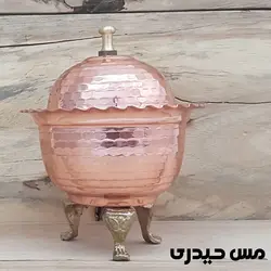 قندان مسی چکشی سه پایه برنجی   - مس حیدری