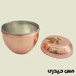 قندان مسی مدل سیب چکشی - نانو رنگ ثابت - مس حیدری
