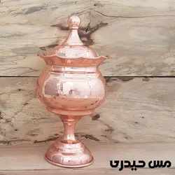 قندان مسی طرح اطلس پایه دار - نانو شده - مس حیدری