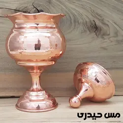 قندان مسی طرح اطلس پایه دار - نانو شده - مس حیدری
