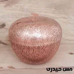 قندان مسی مدل سیب طرحدار - نانو رنگ ثابت - مس حیدری