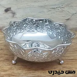 هفت سین مسی آبکاری کروم مدل 3 پایه کوتاه رز - مس حیدری