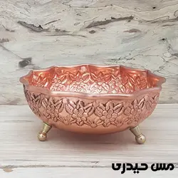 هفت سین مسی لب چین سه پایه طرح رز - نانو - مس حیدری