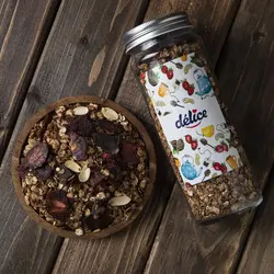 گرانولا توت فرنگی و شکلات -  delice granola