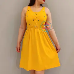 سارافون گلدوزی آفتابگردون کد 1018