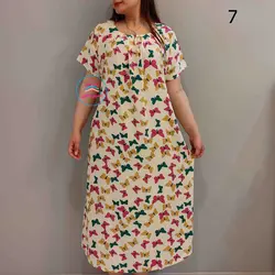 پیراهن ساحلی نخی کد1072