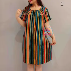 پیراهن کوتاه نخی کد 1087