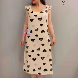 پیراهن نخی بلند کد 1119