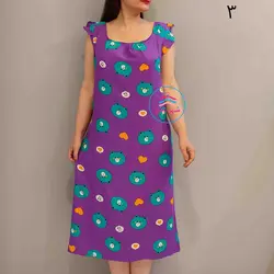 پیراهن نخی بلند کد 1119