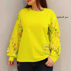 بلوز آستین پفکی گلدار کد:1142