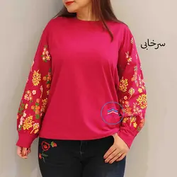 بلوز آستین پفکی گلدار کد:1142