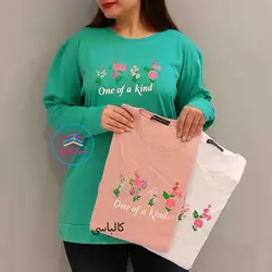 بلوز آستین بلند گل وان کد:1328