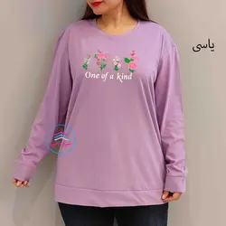 بلوز آستین بلند گل وان کد:1328