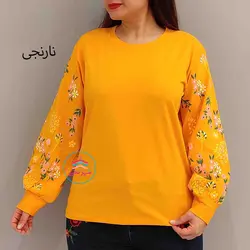 بلوز آستین پر گل کد:1319