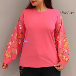 بلوز آستین پر گل کد:1319