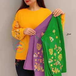 بلوز آستین پر گل کد:1319