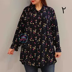 بلوز آستین بلند دکمه دار کد:1338