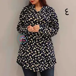 بلوز آستین بلند دکمه دار کد:1338