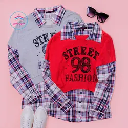 بلوز چهارخونه