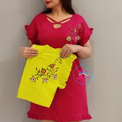 سارافن چیندار گلدوزی کد:1481 - فروشگاه اینترنتی شهر نخی