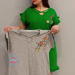 سارافن چیندار گلدوزی کد:1481 - فروشگاه اینترنتی شهر نخی