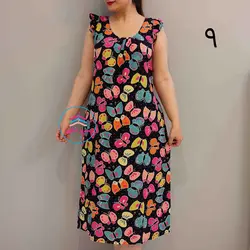 پیراهن فانتزی آستین چیندار کد:1492 - فروشگاه اینترنتی شهر نخی