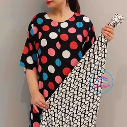 پیراهن نخی بلند کد1519