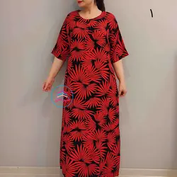 پیراهن نخی بلند کد1519