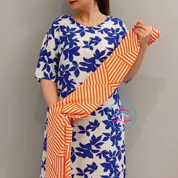 پیراهن نخی بلند کد1547