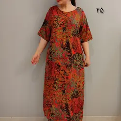 پیراهن نخی بلند کد:1574