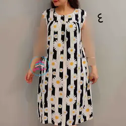 پیراهن نخی حلقه ای کوتاه کد:1614