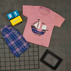 تیشرت شلوارک پسرانه طرح کشتی کد 5995