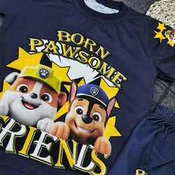 تیشرت شلوارک پسرانه گشت پنجه ای کد 7933