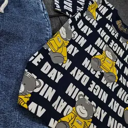 تیشرت شلوارک پسرانه حروف انگلیسی کد 8105