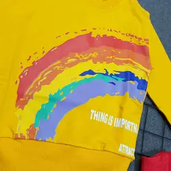 بلوز شلوار پسرانه طرح رنگین کمان کد 7043