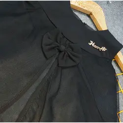 سارافون مشکی دخترانه جلو پاپیون کد 5145