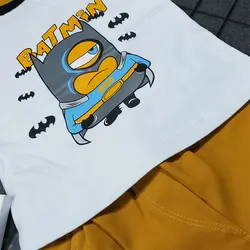 ست پسرانه تیشرت شلوارک طرح BAT MIN کد 6869