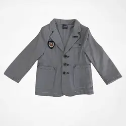 ست کت شلوار و پیراهن پسرانه طوسی MIXBABY